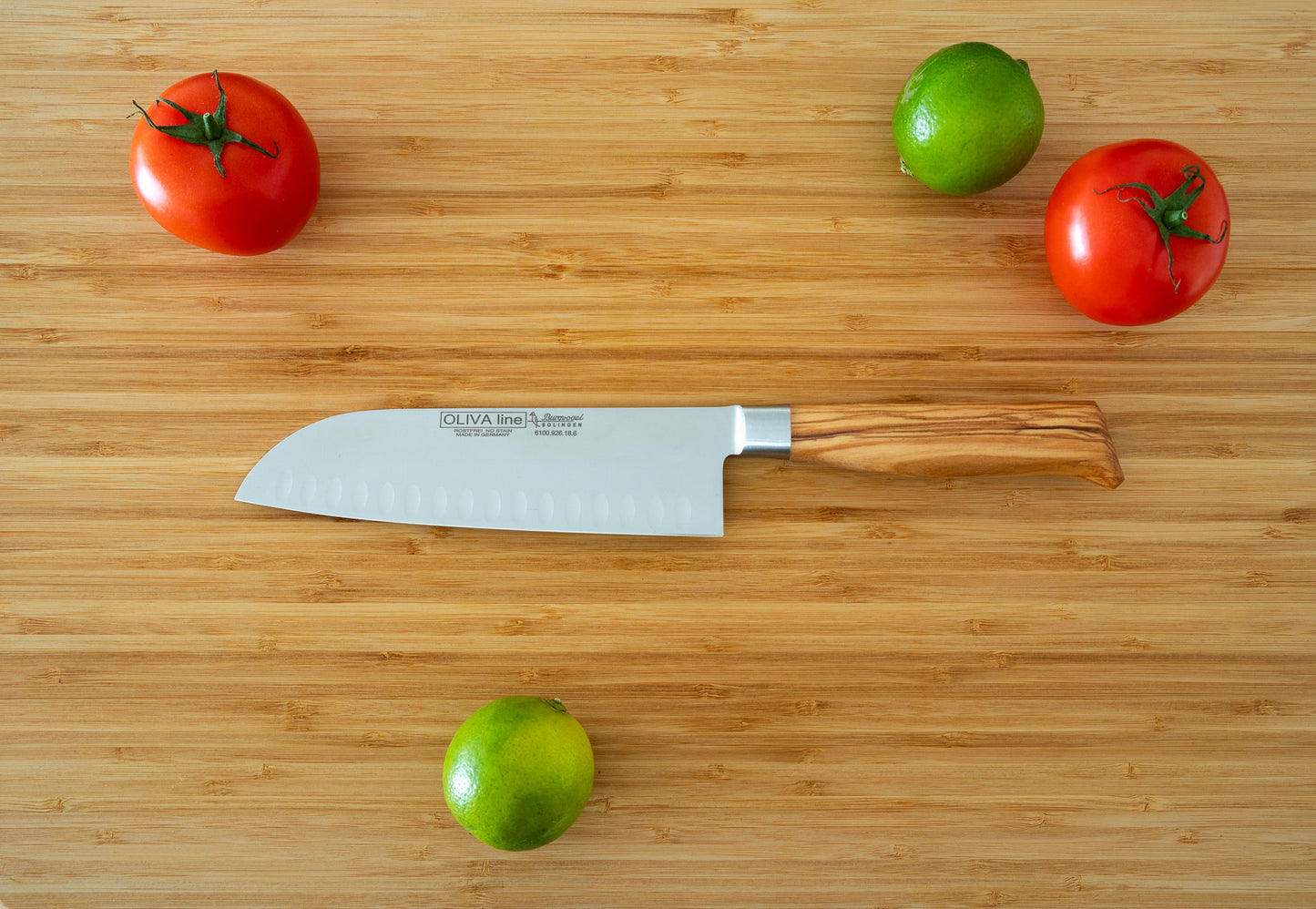 Santoku Kuleslipt Oliva Line 18 cm-Burgvogel-Kvasse Kniver