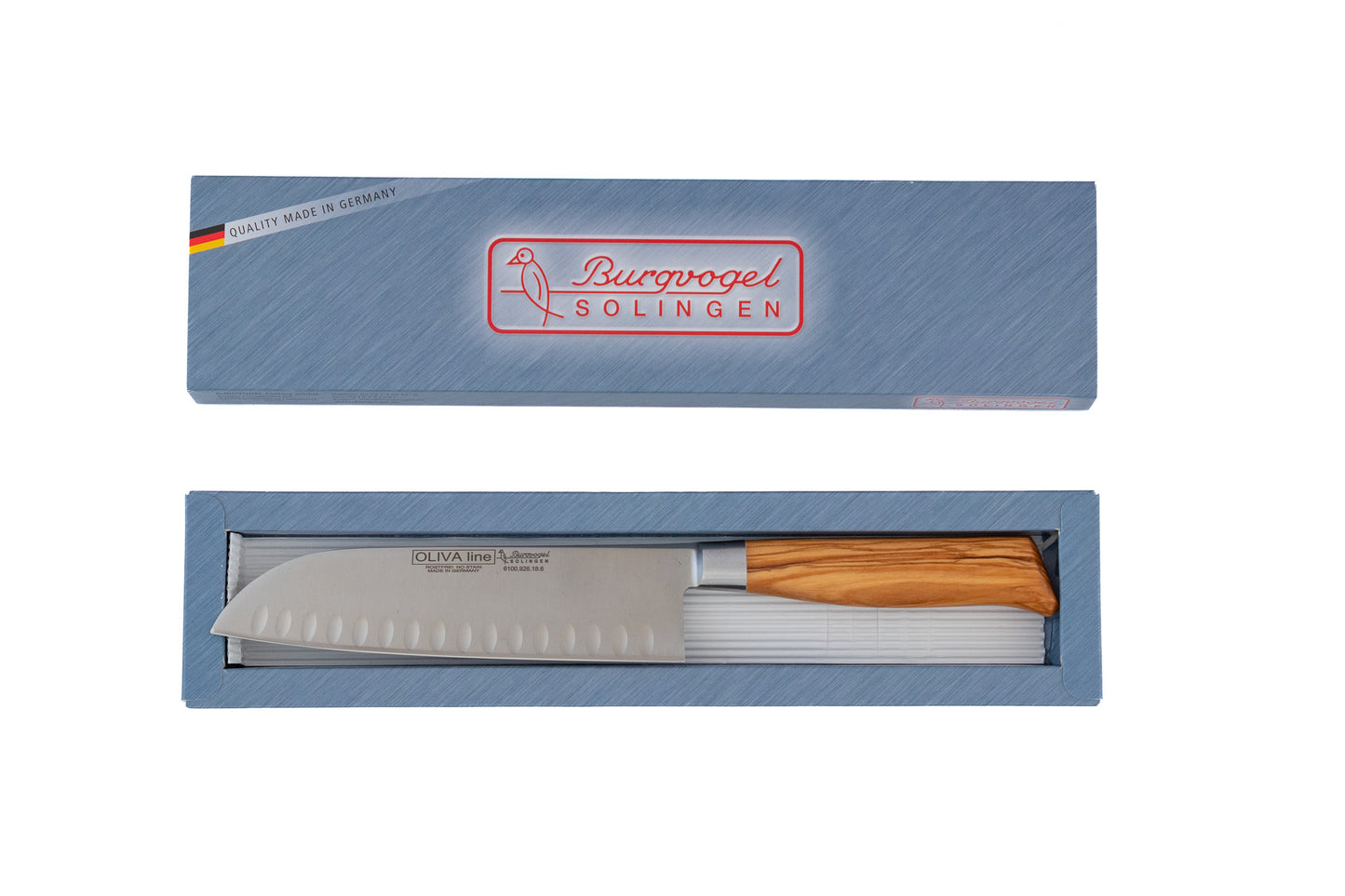 Santoku Kuleslipt Oliva Line 18 cm-Burgvogel-Kvasse Kniver