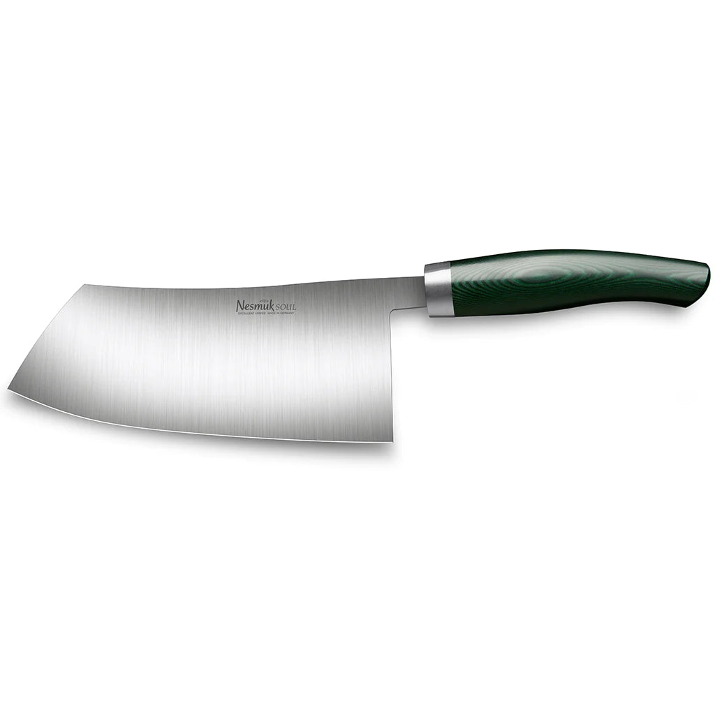 Kinesisk kokkekniv Soul 180 mm-Nesmuk-Micarta Grønn-Kvasse Kniver