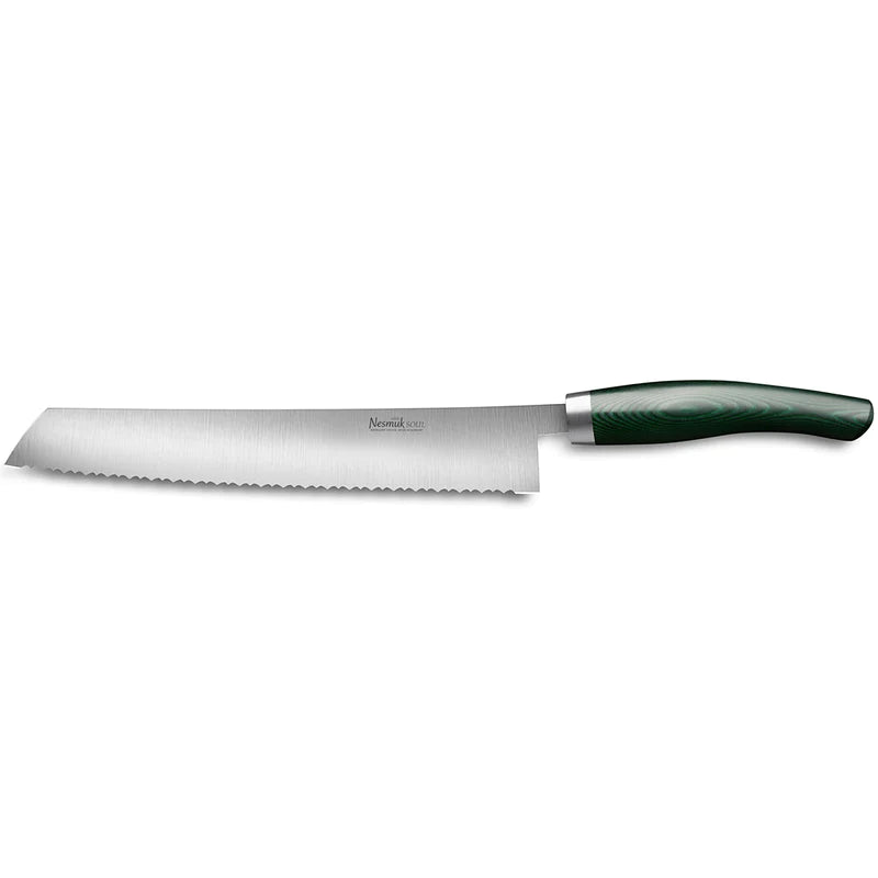 Brødkniv Soul 270 mm-Nesmuk-Micarta Grønn-Kvasse Kniver
