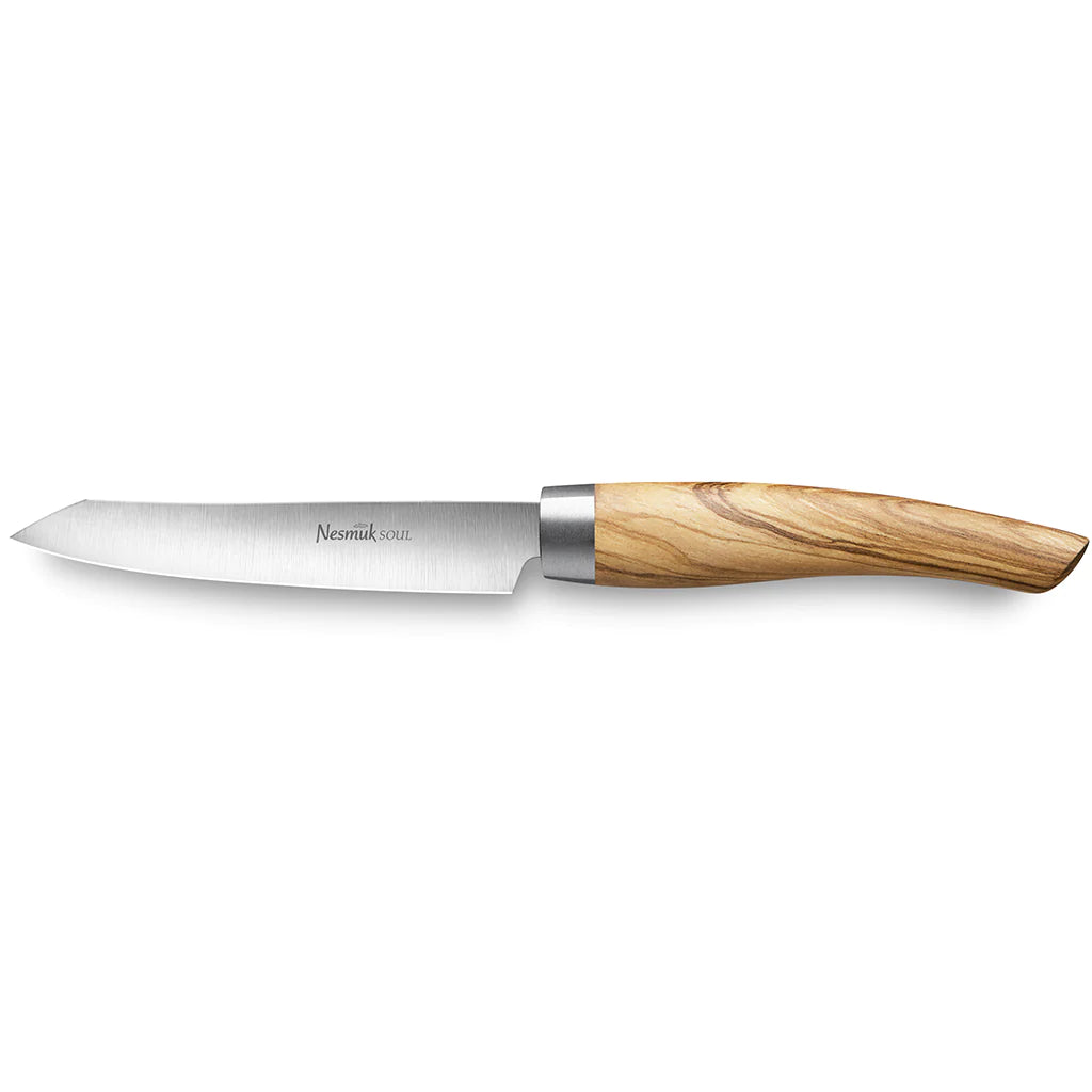 Grønnsakskniv Soul 90 mm-Nesmuk-Oliventre-Kvasse Kniver