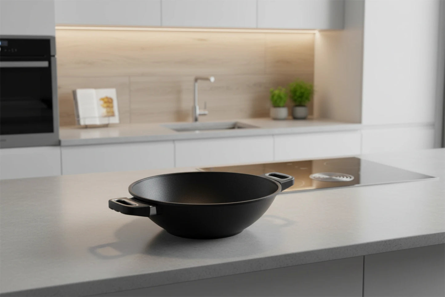 AMT Wok M/ører Ø32 cm, Høyde 9 cm