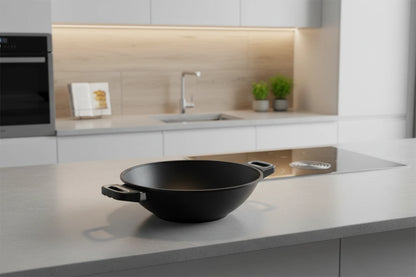 AMT Wok M/ører Ø32 cm, Høyde 9 cm