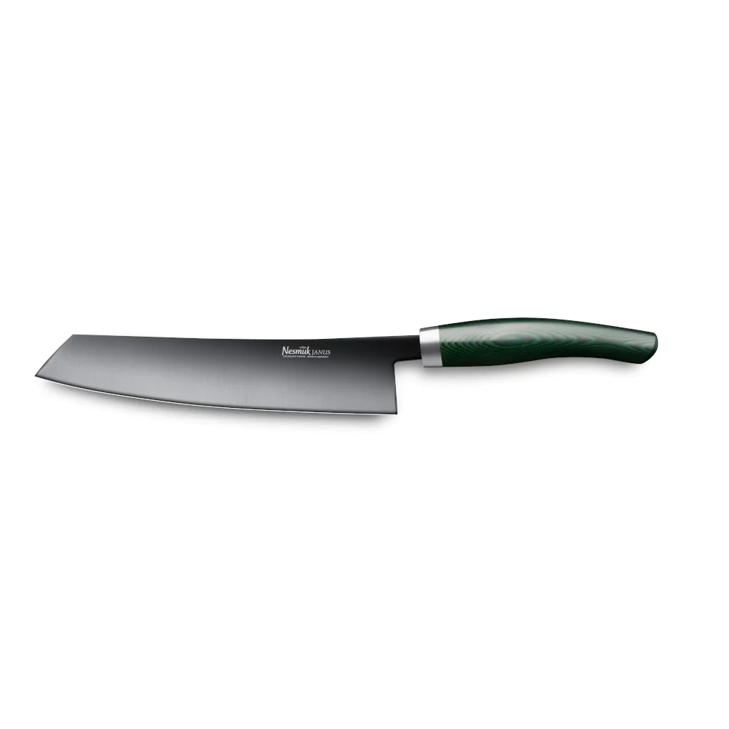 Kokkekniv Janus 240 mm-Nesmuk-Micarta Grønn-Kvasse Kniver