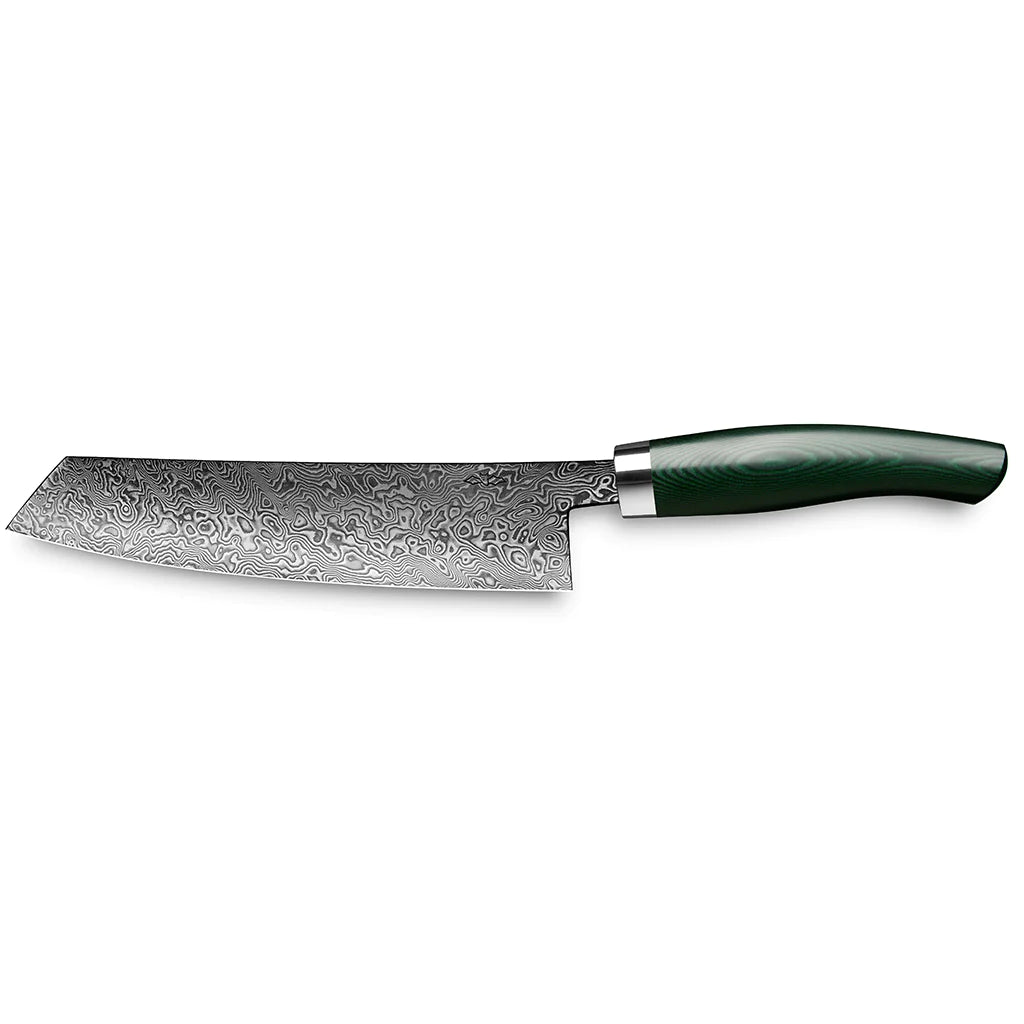 Kokkekniv C90 180 mm-Nesmuk-Micarta Grønn-Kvasse Kniver