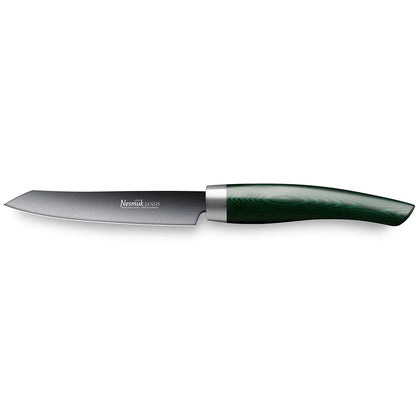 Grønnsakskniv Janus 90 mm-Nesmuk-Micarta Grønn-Kvasse Kniver