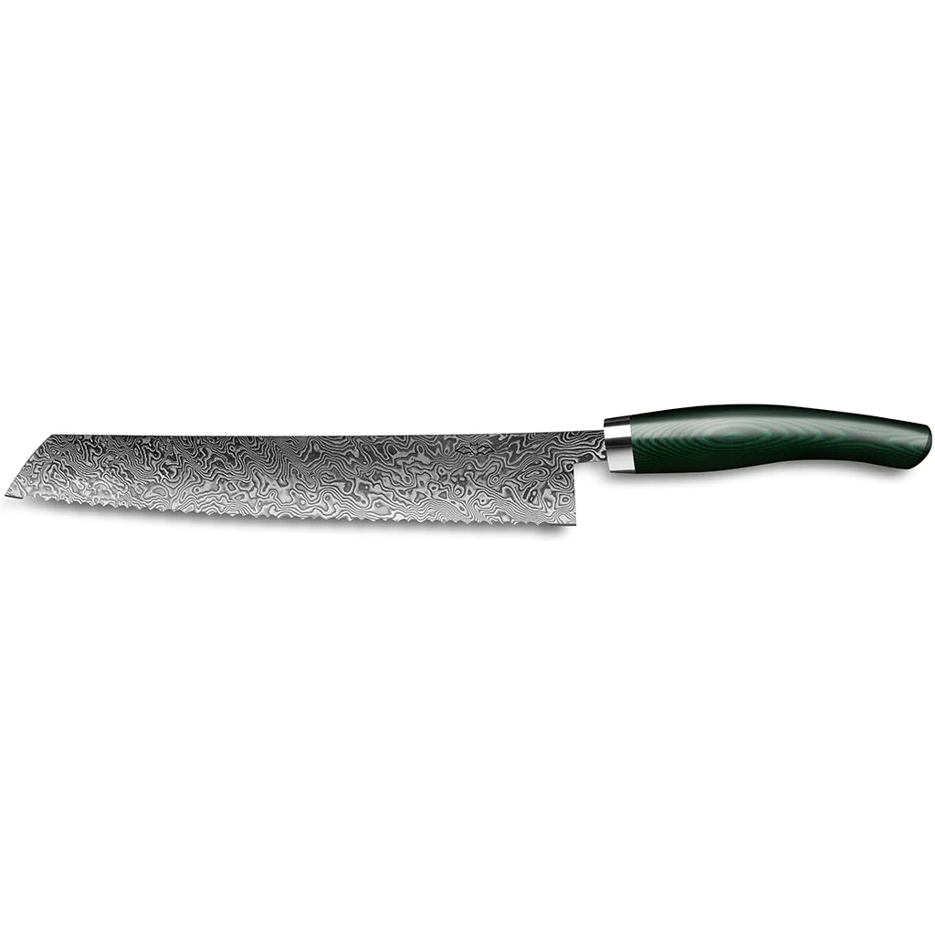 Brødkniv C90 270 mm-Nesmuk-Micarta Grønn-Kvasse Kniver