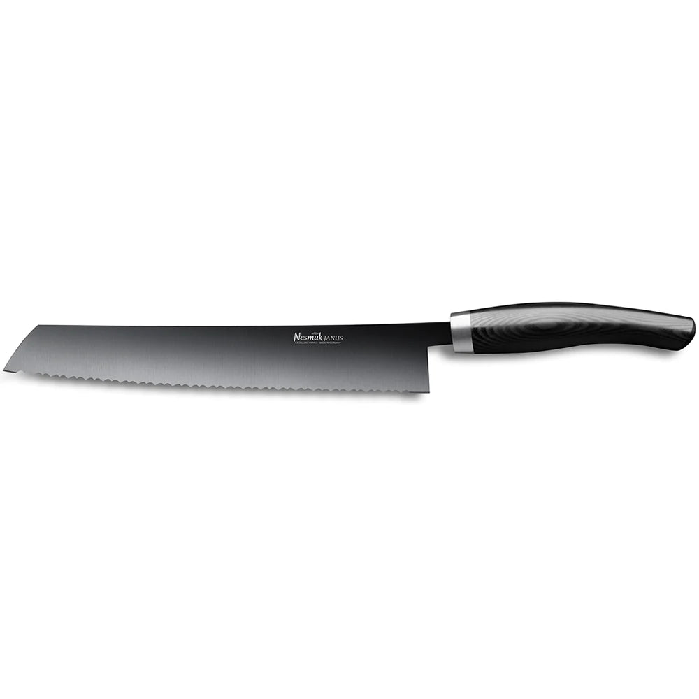 Brødkniv Janus 270 mm-Nesmuk-Micarta Sort-Kvasse Kniver